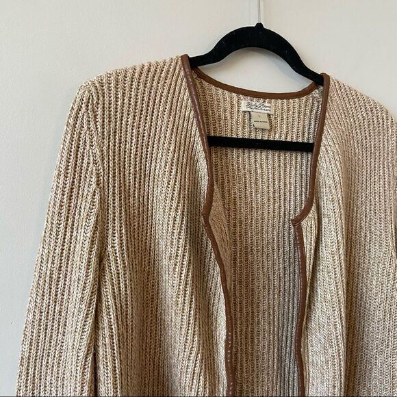LUCKY Brand-Open Knit Zipper Cuff Cardigan (Large) - Picture 4 of 11